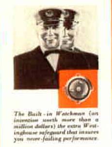 Westinghouse Refrigerator Ad - Built-in-Watchman