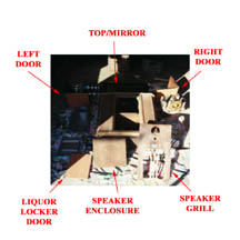 Radiobar Restoration: exploded view prior to refinishing