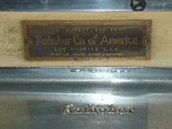 Armands Radiobar, Manufacturer's Plate