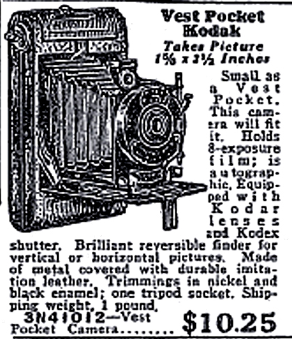 Vintage Look Reproduction 1912 Kodak Vest Pocket Camera Metal Sign 