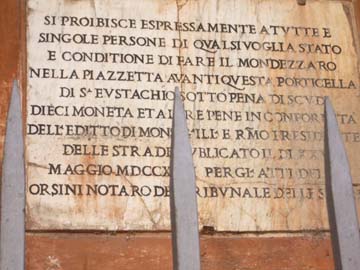 Latin sign prohibiting littering