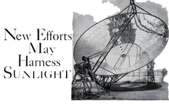 Article on harnessing solar energy