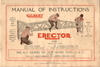 Cover of the 1919 How to Make'em book for Erector Sets