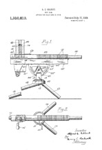 Patent for the the A.C. Gilbert Company Machine gun no 1310613