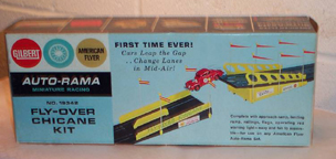 A.C. Gilbert Company Slot Car Set  fly-over chicane