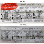 A.C. Gilbert Company Holetite Pencil Magic Trick