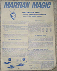 A.C. Gilbert Company Martian Magic Set Instructions