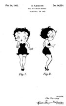 Max Fleischer Betty Boop patent D86224