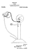  Candlestick Phone Headphone Holder, Patent D - 60,080