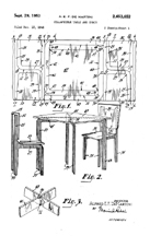 DeMartini Jigsaw Table Patent No. 2,653,652