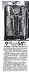 Sears Catalogue Advertisement for the Model 1968 Silvertone Radio