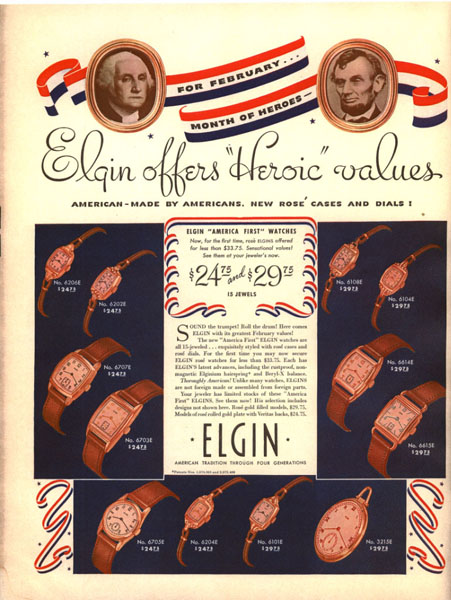 Elgin watch Ad from LIFE Magazine