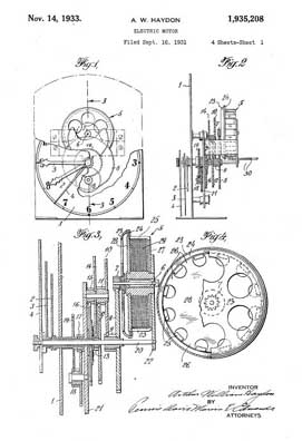 Haydon Patent 1,935,208 