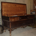 Jills 1930s Jacobean  Cavalier Cedar Chest  - BEFORE 