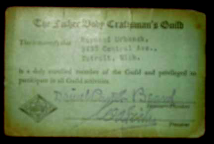 Fisher Body Guild Membership Card