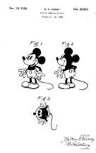 Walt Disney Mickey Mouse Patent D82802