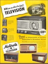 Ad for the Motorola VT-71B Table Television