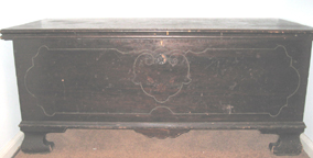 Nicoles 1930s Jacobean  Cavalier Cedar Chest 
