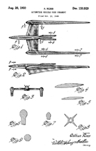 Olds Rocket Hood Ornament Design Patent D-159,929