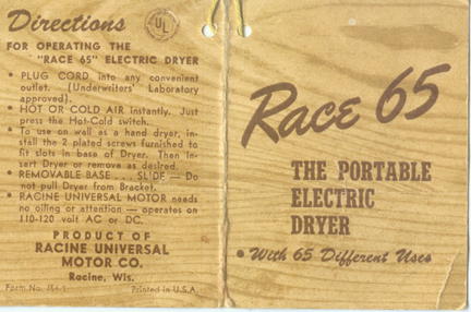 Cover of Race65 Booklet