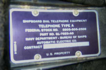 Shipboard Monophone - navy label