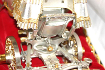 Silver Anniversary Edition of the Napoleonic Coach - front view and pivot