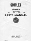  The Modern Simplex parts list Cover 
