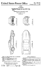 Studebaker Hawk design Patent D - 178,718