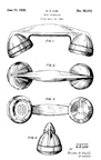 Western Electric Model 302 Telephone  Handset Dreyfuss Design Patent D- 95,915