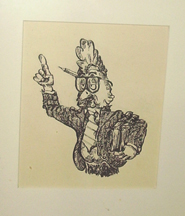 Robert Crumb Drawing of Prof. Chicken Little