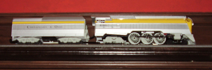 Model of the C and O No. 490 Streamlined Locomotive