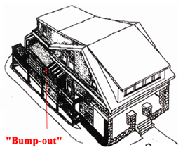 Bump-out used in the 1976 remodel