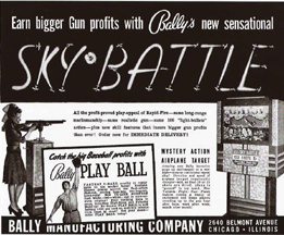 Ad for the Bally Sky battle coin operated game