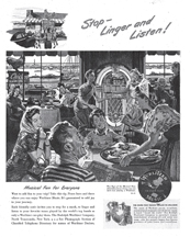 Albert Dorne ad featuring the Wurlitzer Model 1015