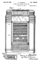 Seeburg Regal Jukebox, Design Patent D-109,340
