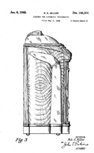 Seeburg Model 146-148 Symphonola (Trashcan) design patent D-148,316