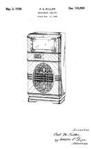 Wurlitzer Console 50 Design patent D-109,555