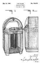 Wurlitzer Model 1100 Design Patent D-153,675