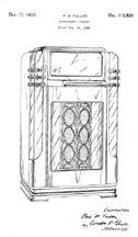 Wurlitzer Model 500 Design Patent D-112,521