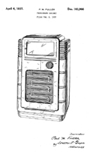 Wurlitzer Model 716 Jukebox Design Patent D-103,966