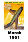  Model Airplane news cover for March of 1951 
