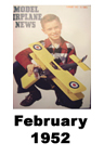  Model Airplane news cover for February of 1952 