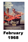  Model Airplane news cover for February of 1968 