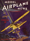 Model Airplane News Cover for February, 1936 by Jo Kotula FIAT CR-32 