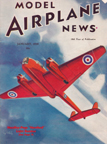 Model Airplane News Cover for January, 1939 by Jo Kotula Handley-Paige Hereford Bomber 
