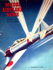 Model Airplane News Cover for January, 1943 by Jo Kotula Mitsubishi A6M Zero 