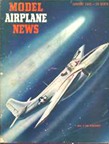 Model Airplane News Cover for January, 1945 by Jo Kotula Bell P-59B Airacomet 