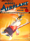 Model Airplane News Cover for June, 1933 by Jo Kotula Granville Brothers Gee Bee 