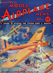 Model Airplane News Cover for September, 1932 by Jo Kotula Boeing Model 215 (YB-9) Flying Pencil 
