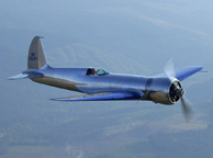  Hughes H-1 Racer in flight  distance wings 